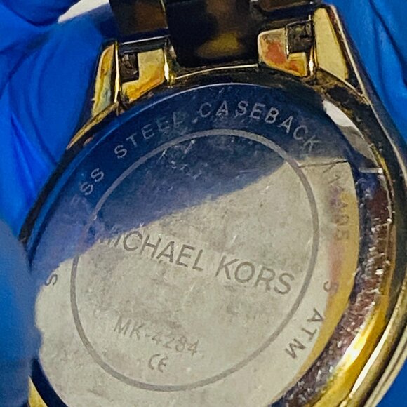 Michael Kors MK4284 Women's Runway Gold-Tone Steel Tortoise Acetate Dial - Picture 9 of 17